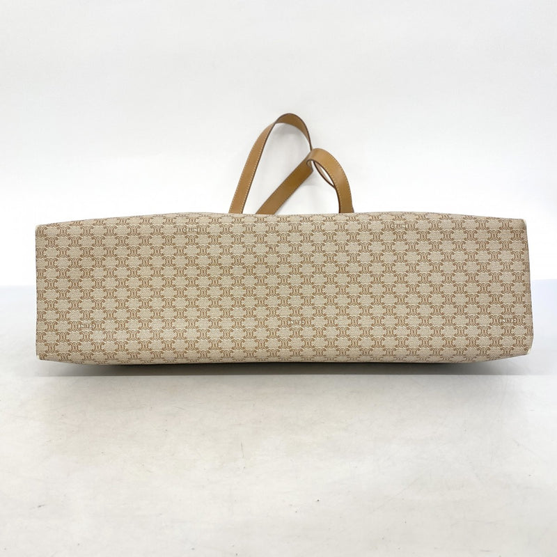 【6ae5649-k】セリーヌ トートバッグ マカダム PVC ブラウン ゴールド金具【中古】レディース