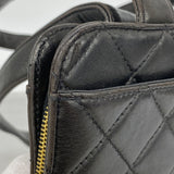 【6ae5650-k】シャネル ショルダーバッグ マトラッセ ラムスキン ブラック ゴールド金具【中古】レディース