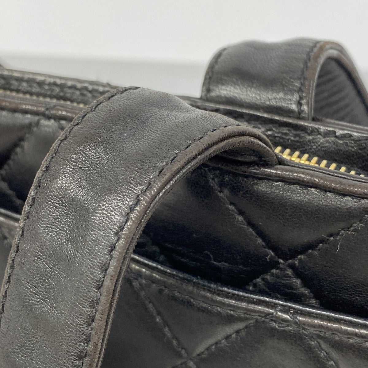 【6ae5650-k】シャネル ショルダーバッグ マトラッセ ラムスキン ブラック ゴールド金具【中古】レディース