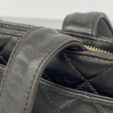 【6ae5650-k】シャネル ショルダーバッグ マトラッセ ラムスキン ブラック ゴールド金具【中古】レディース