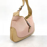 【6ae5651-k】グッチ ハンドバッグ ジャッキー 001 3306 キャンバス ピンク シルバー金具【中古】レディース