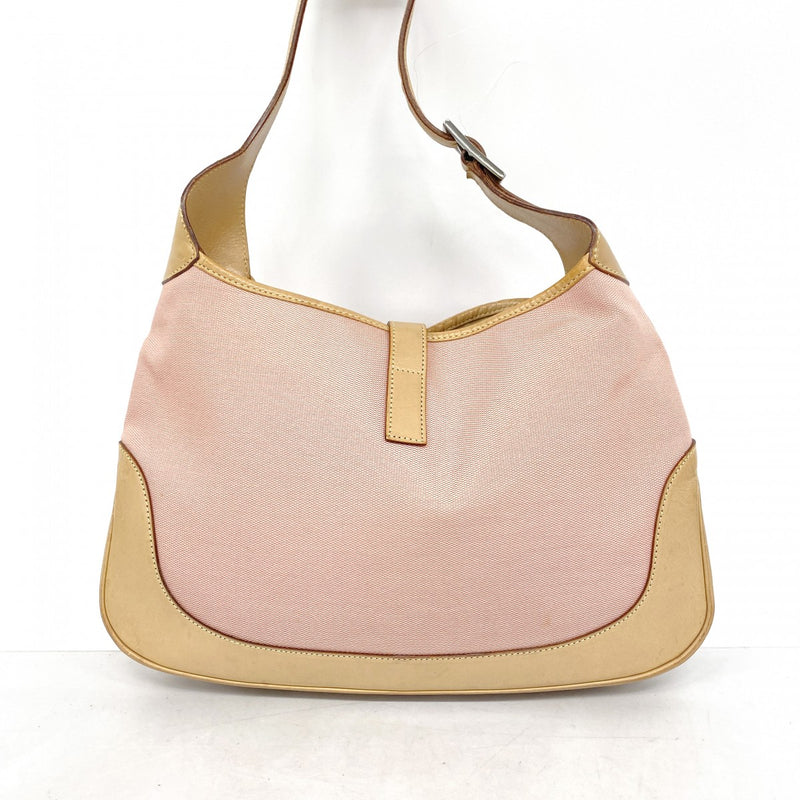 【6ae5651-k】グッチ ハンドバッグ ジャッキー 001 3306 キャンバス ピンク シルバー金具【中古】レディース