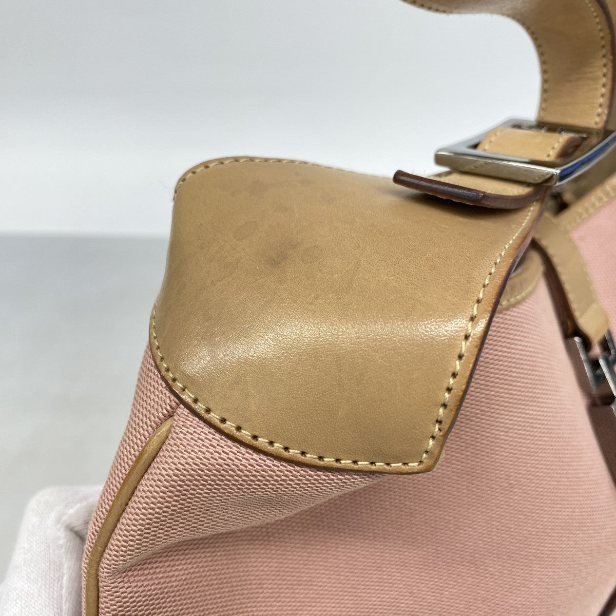 【6ae5651-k】グッチ ハンドバッグ ジャッキー 001 3306 キャンバス ピンク シルバー金具【中古】レディース