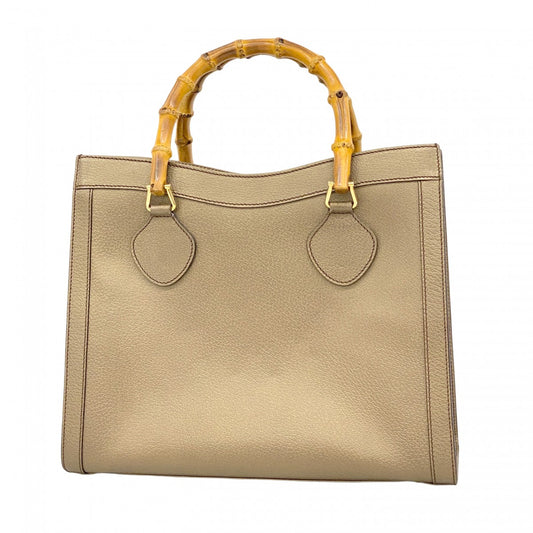 【6ae5652-k】グッチ ハンドバッグ バンブー 002 1998 0260 レザー ブラウン ゴールド金具【中古】