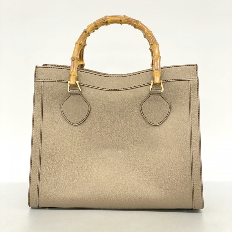【6ae5652-k】グッチ ハンドバッグ バンブー 002 1998 0260 レザー ブラウン ゴールド金具【中古】