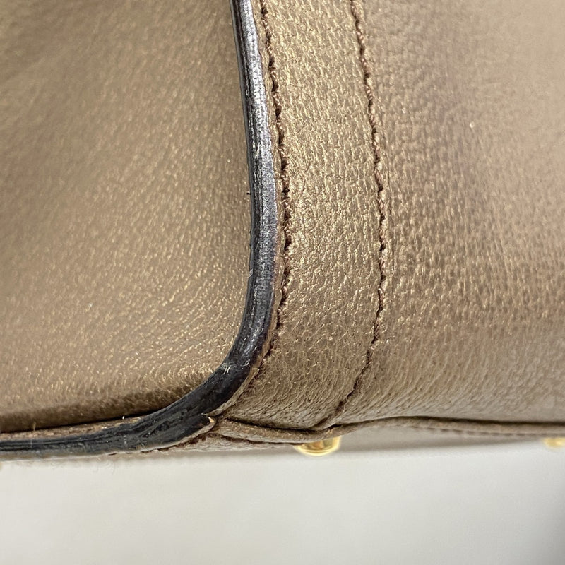 【6ae5652-k】グッチ ハンドバッグ バンブー 002 1998 0260 レザー ブラウン ゴールド金具【中古】