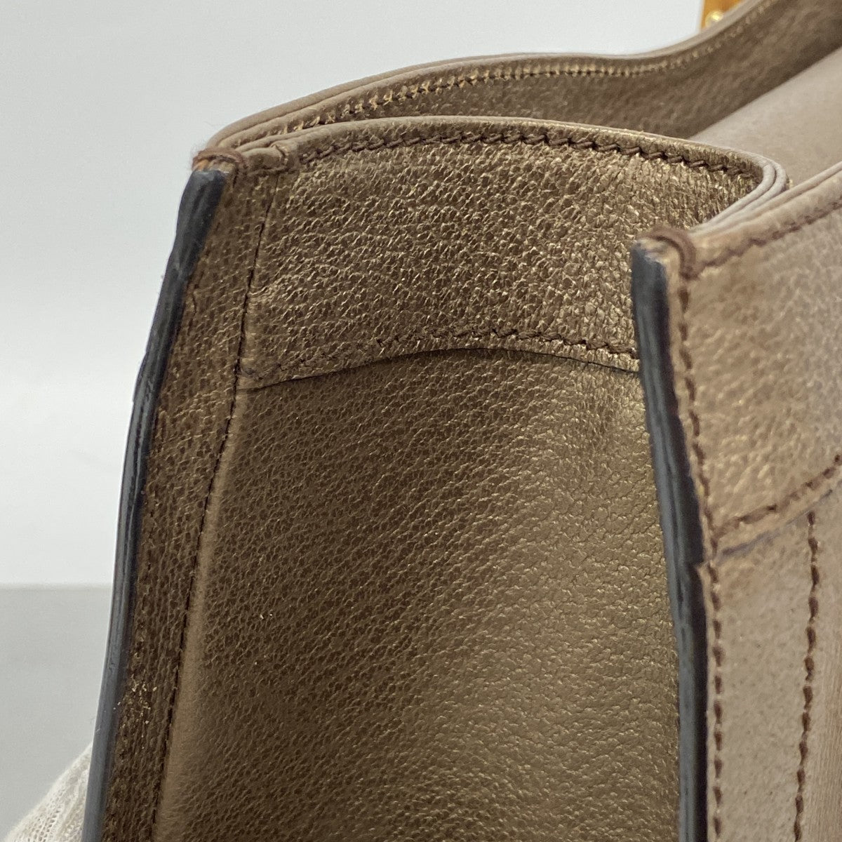 【6ae5652-k】グッチ ハンドバッグ バンブー 002 1998 0260 レザー ブラウン ゴールド金具【中古】