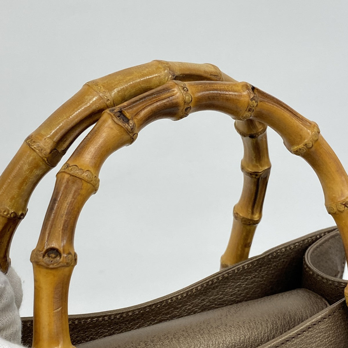 【6ae5652-k】グッチ ハンドバッグ バンブー 002 1998 0260 レザー ブラウン ゴールド金具【中古】