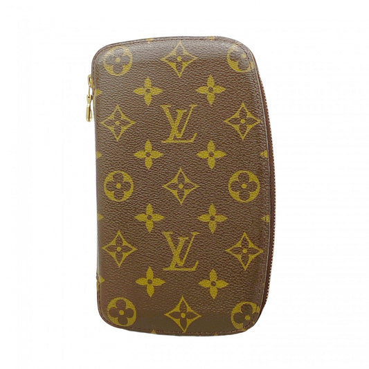 【6ae5654-k】ルイヴィトン 長札入れ モノグラム アジェンダジェオッド M62950 ブラウン【中古】メンズ レディース ユニセックス