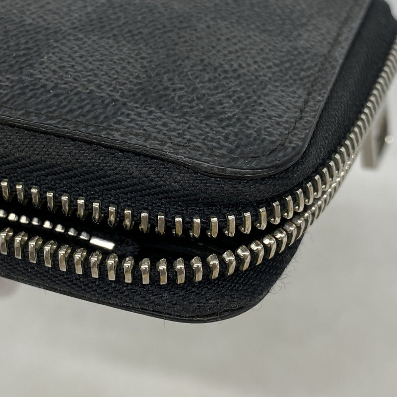 【6ae5655-k】ルイヴィトン 長財布 ダミエ・グラフィット ジッピーウォレットヴェルティカル N63095 ブラック グレー 旧型【中古】メンズ