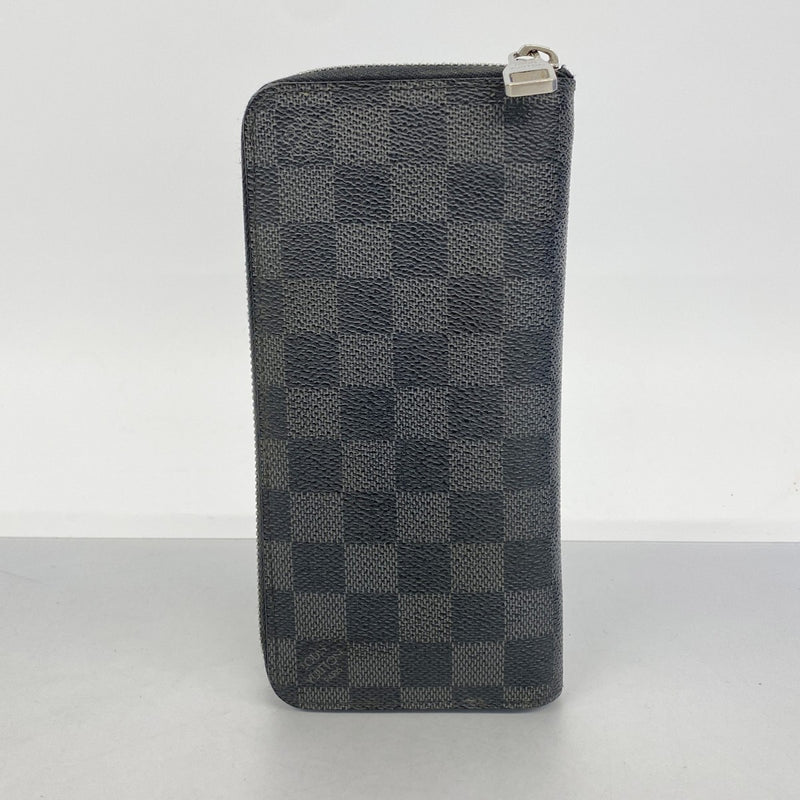 【6ae5655-k】ルイヴィトン 長財布 ダミエ・グラフィット ジッピーウォレットヴェルティカル N63095 ブラック グレー 旧型【中古】メンズ