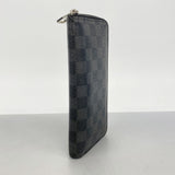 【6ae5655-k】ルイヴィトン 長財布 ダミエ・グラフィット ジッピーウォレットヴェルティカル N63095 ブラック グレー 旧型【中古】メンズ