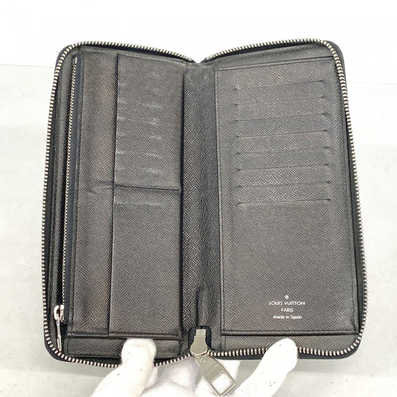 【6ae5655-k】ルイヴィトン 長財布 ダミエ・グラフィット ジッピーウォレットヴェルティカル N63095 ブラック グレー 旧型【中古】メンズ