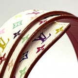 【6ae5658-k】ルイヴィトン ベルト モノグラム・マルチカラー サンチュールキャレLVカット M9682 ブロン【中古】レディース