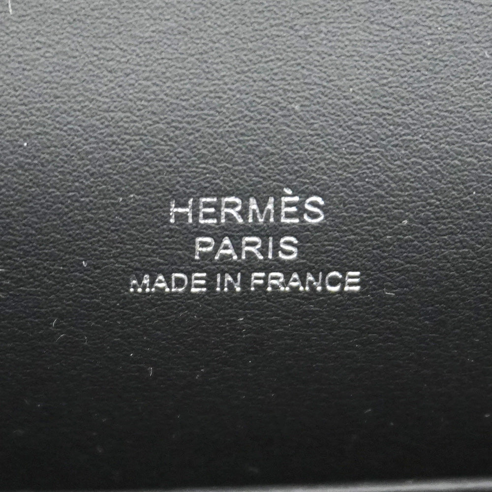 ★SALE【6ae5702-g】エルメス ハンドバッグ ポシェットケリー スイフト ブラック シルバー金具 K刻印【中古】レディース