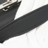 ★SALE【6ae5702-g】エルメス ハンドバッグ ポシェットケリー スイフト ブラック シルバー金具 K刻印【中古】レディース