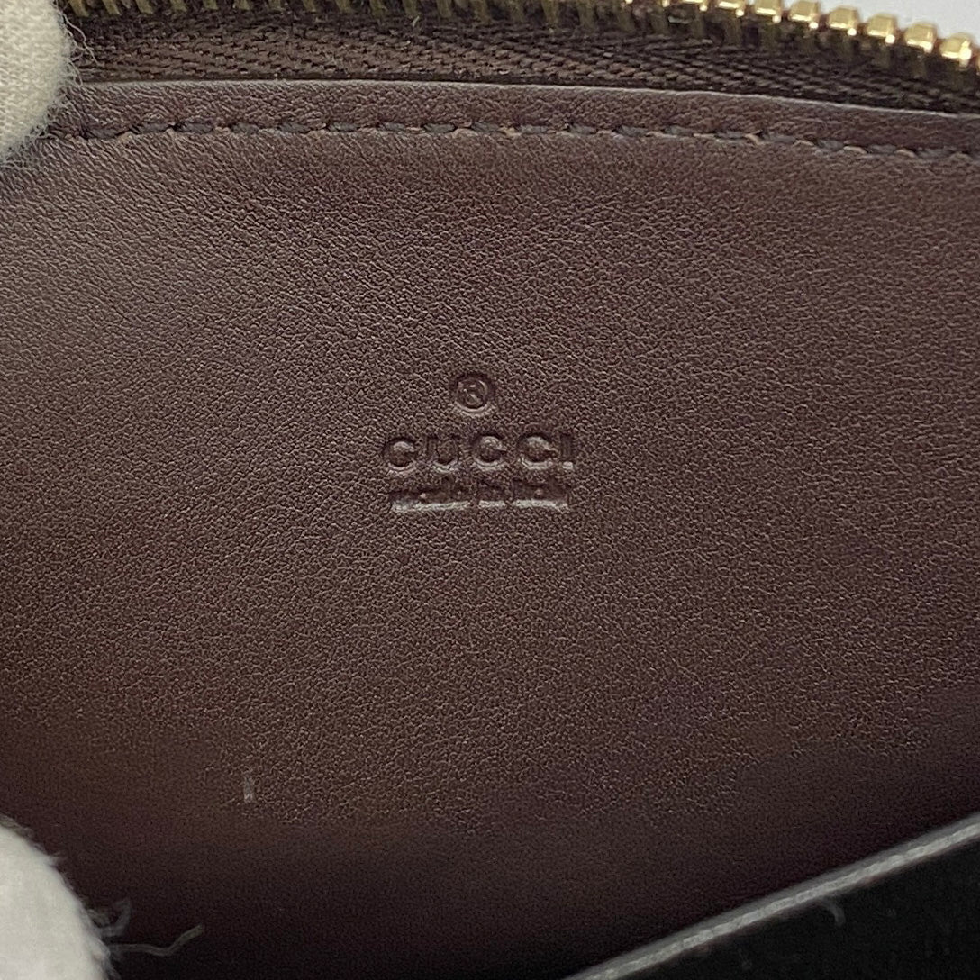 6ae5745-k】グッチ コインケース グッチシマ 255452 レザー ダーク