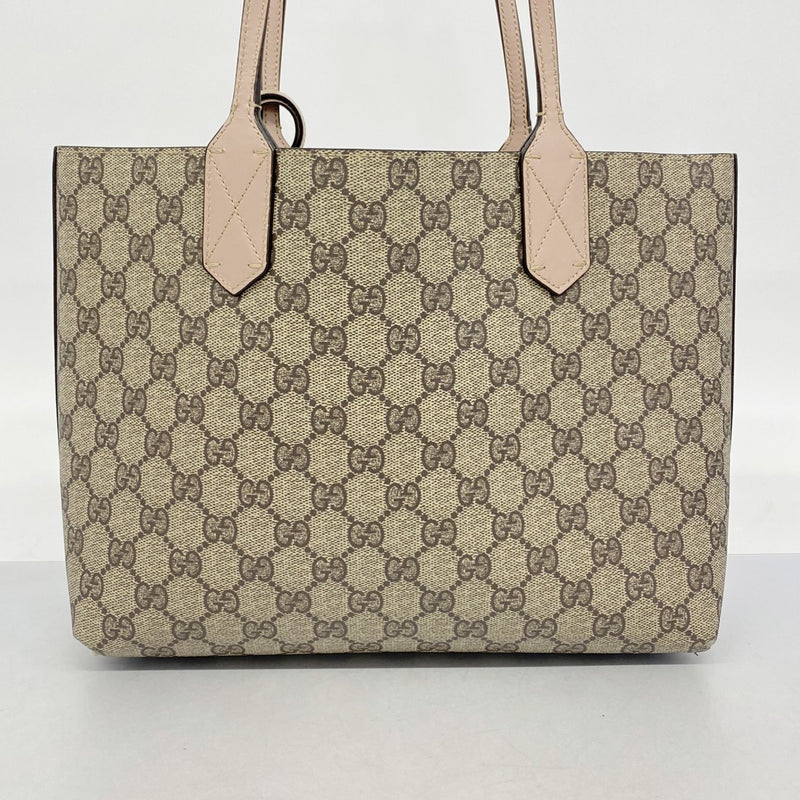 6ae5959】グッチ トートバッグ GGスプリーム 372613 PVC ベージュ