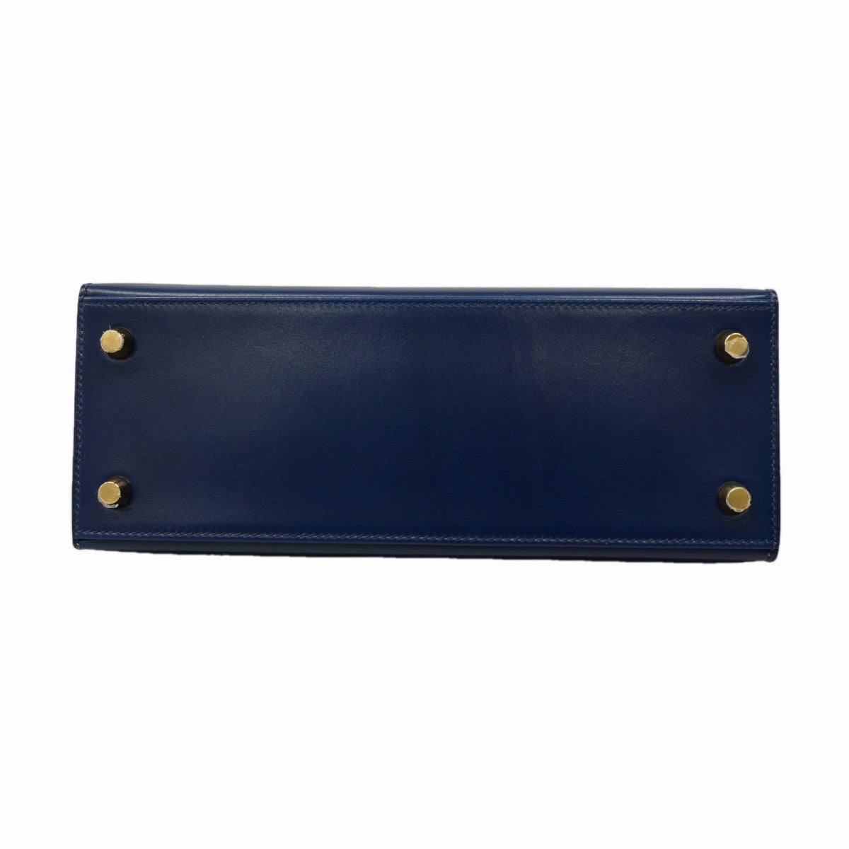 ★SALE【6ae6465-g】エルメス ハンドバッグ ケリー25 ボックスカーフ ブルーアビス ゴールド金具 U刻印 2wayバッグ【中古】レディース