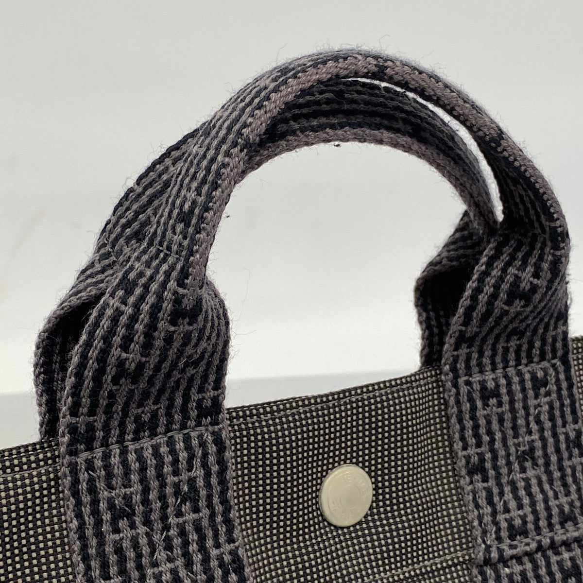 6ba1178】エルメス トートバッグ エールラインPM キャンバス グレー