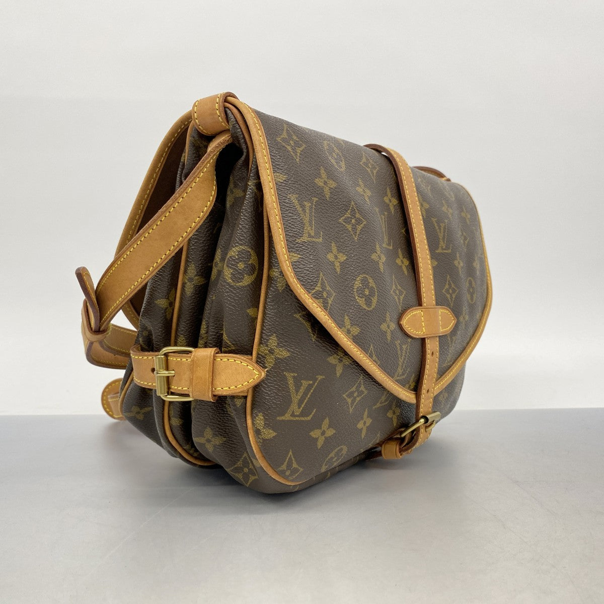 6ba1574】ルイヴィトン ショルダーバッグ モノグラム ソミュール30