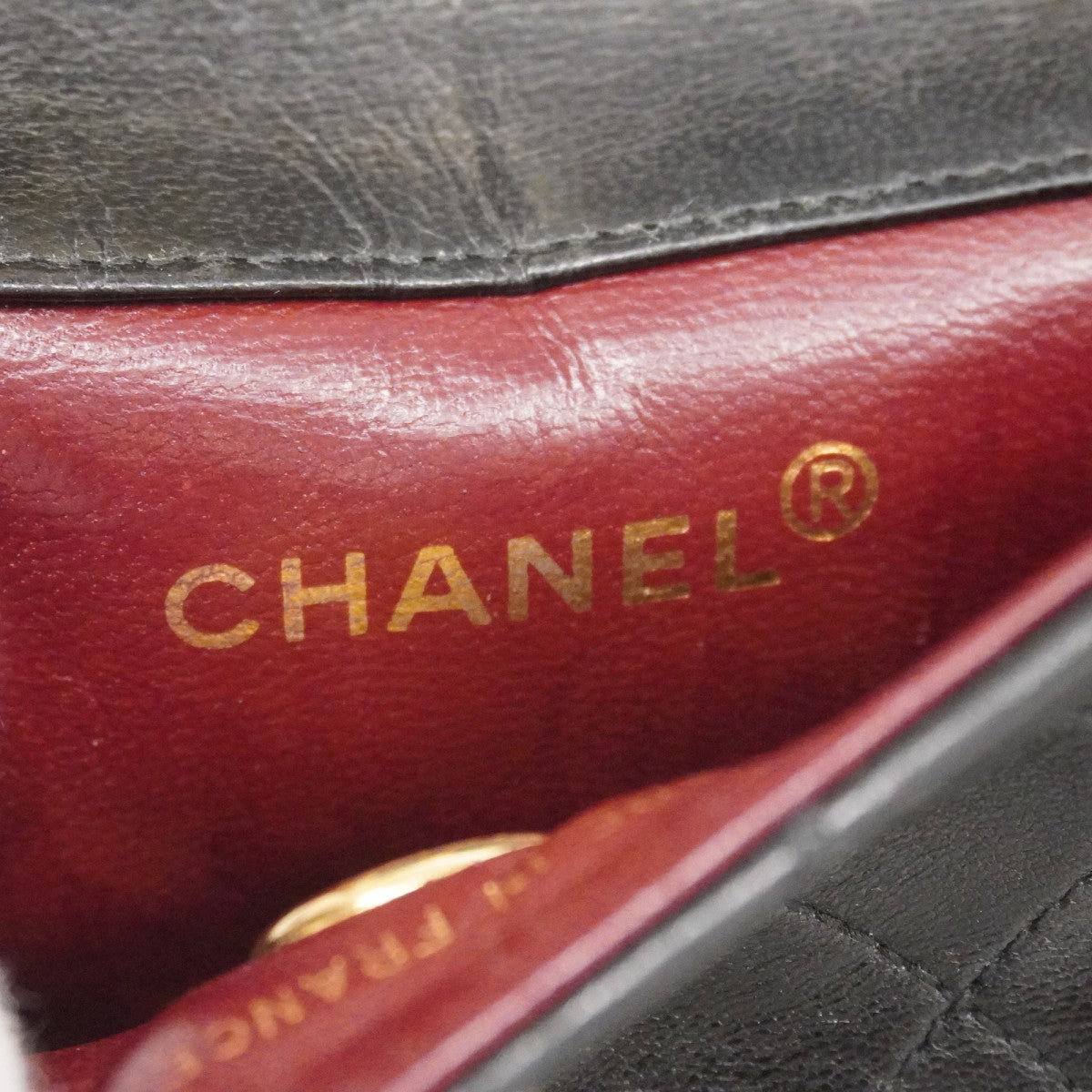 ★在庫処分★最終価格【6bb1589-k】シャネル ショルダーバッグ ミニマトラッセ チェーンショルダー ラムスキン ブラック ゴールド金具【中古】レディース