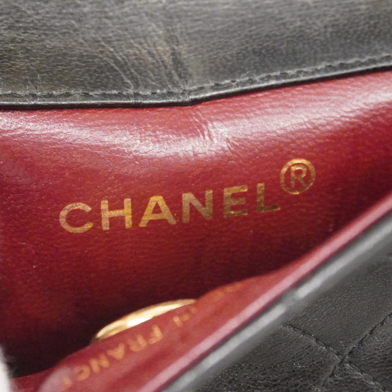 ★在庫処分★最終価格【6bb1589-k】シャネル ショルダーバッグ ミニマトラッセ チェーンショルダー ラムスキン ブラック ゴールド金具【中古】レディース