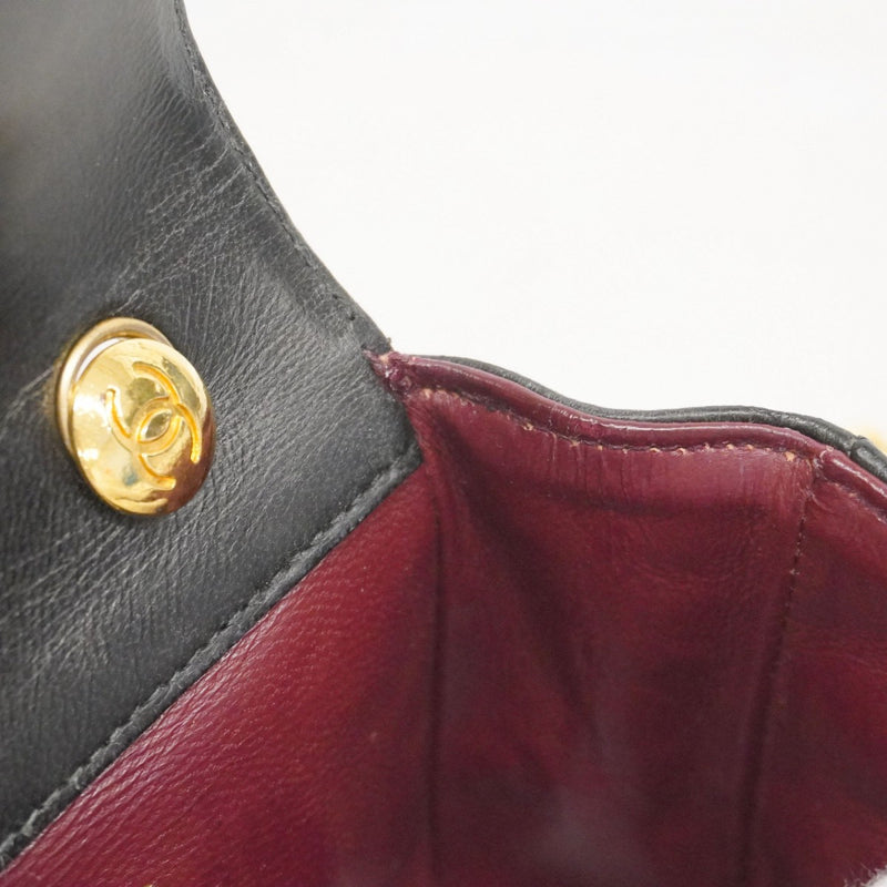 ★在庫処分★最終価格【6bb1589-k】シャネル ショルダーバッグ ミニマトラッセ チェーンショルダー ラムスキン ブラック ゴールド金具【中古】レディース