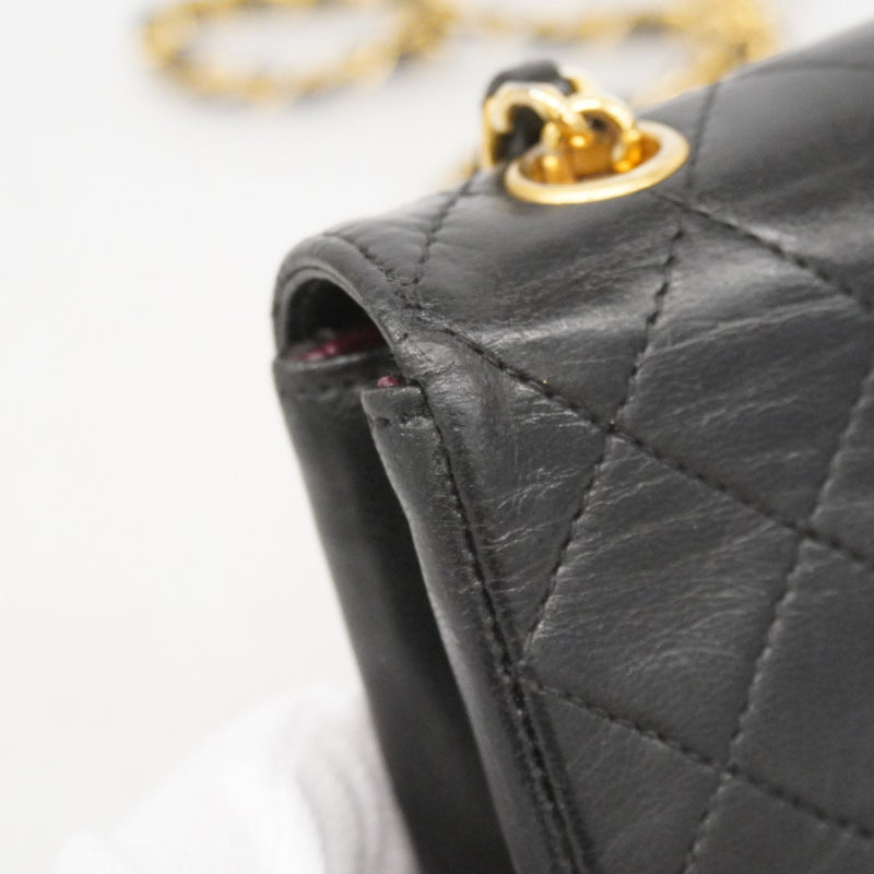 ★在庫処分★最終価格【6bb1589-k】シャネル ショルダーバッグ ミニマトラッセ チェーンショルダー ラムスキン ブラック ゴールド金具【中古】レディース