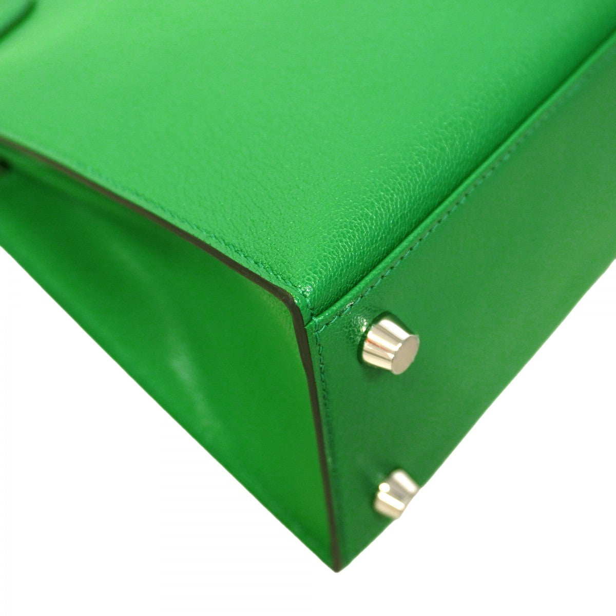 ★SALE【6bb1753-g】エルメス ハンドバッグ ケリー25 シェーブル バンブー シルバー金具 K刻印 2wayバッグ【中古】レディース