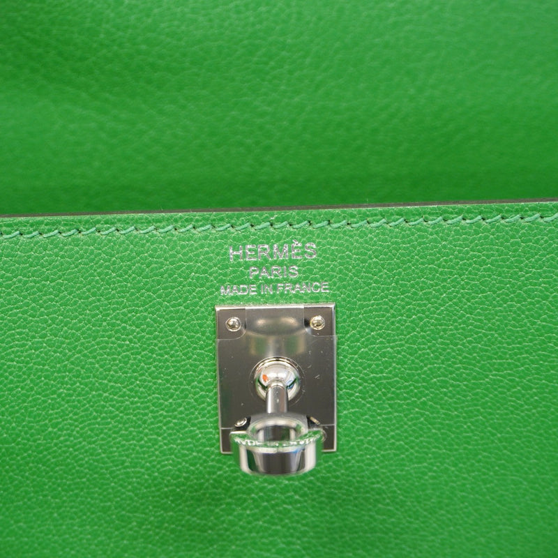 ★SALE【6bb1753-g】エルメス ハンドバッグ ケリー25 シェーブル バンブー シルバー金具 K刻印 2wayバッグ【中古】レディース