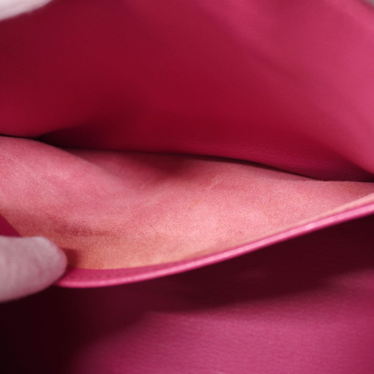 ★SALE【6bb1868-g】エルメス ハンドバッグ バーキン25 オーストリッチ フューシャピンク シルバー金具 □I刻印【中古】レディース