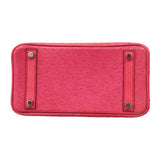 ★SALE【6bb1868-g】エルメス ハンドバッグ バーキン25 オーストリッチ フューシャピンク シルバー金具 □I刻印【中古】レディース