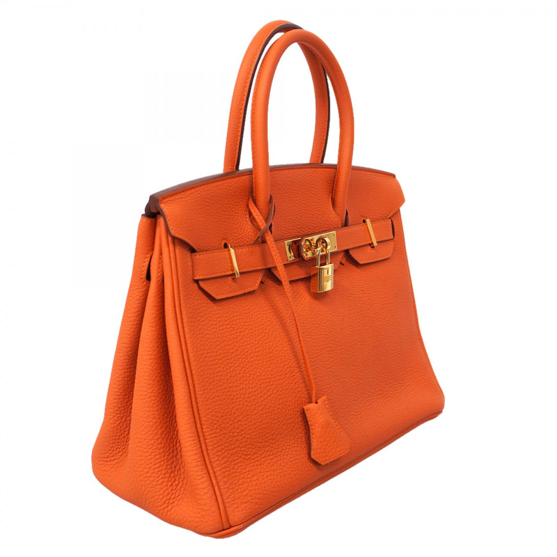 ★在庫処分★最終価格★SALE【6bb1873】エルメス ハンドバッグ バーキン30 トゴ オレンジ ゴールド金具 □R刻印【中古】レディース