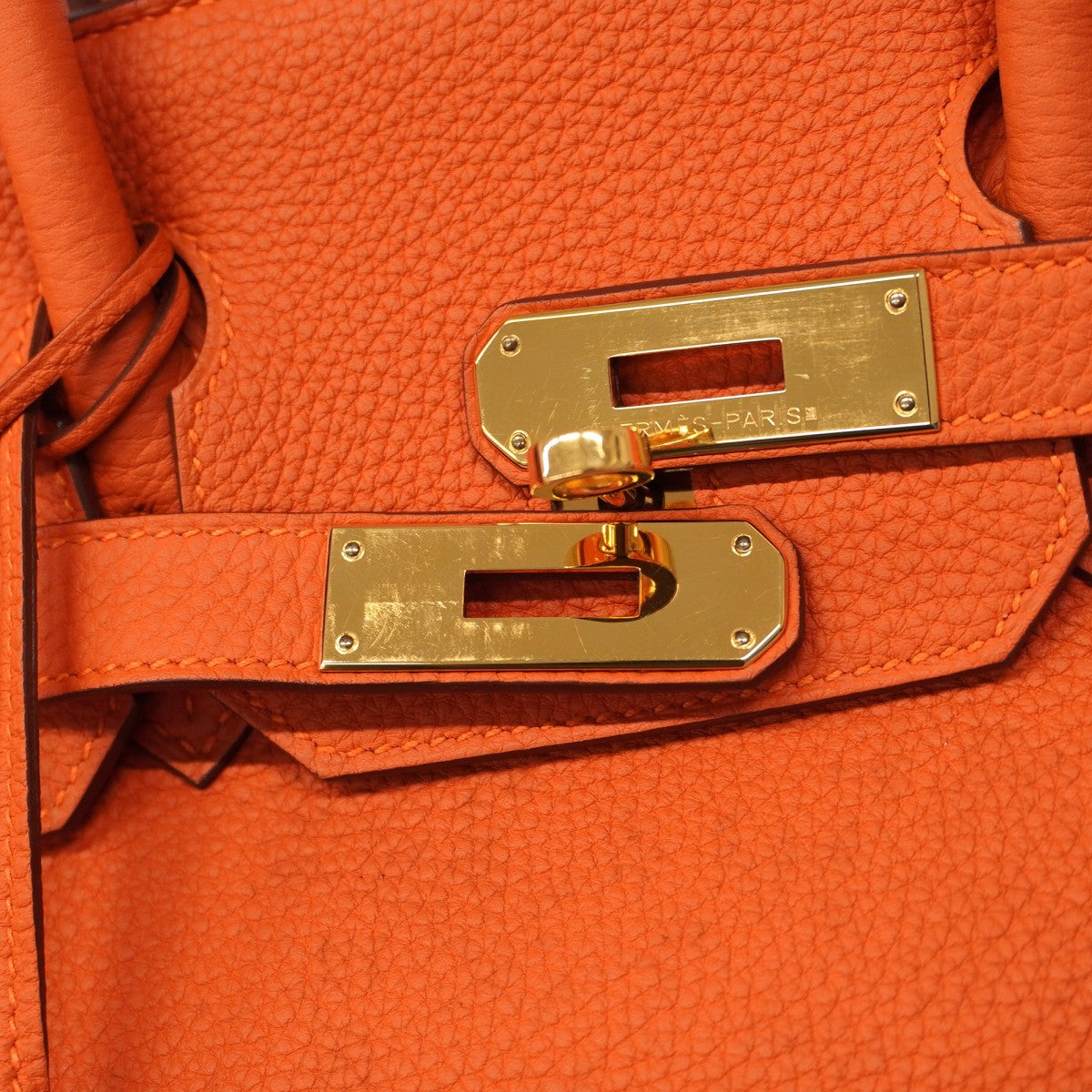 ★在庫処分★最終価格★SALE【6bb1873】エルメス ハンドバッグ バーキン30 トゴ オレンジ ゴールド金具 □R刻印【中古】レディース