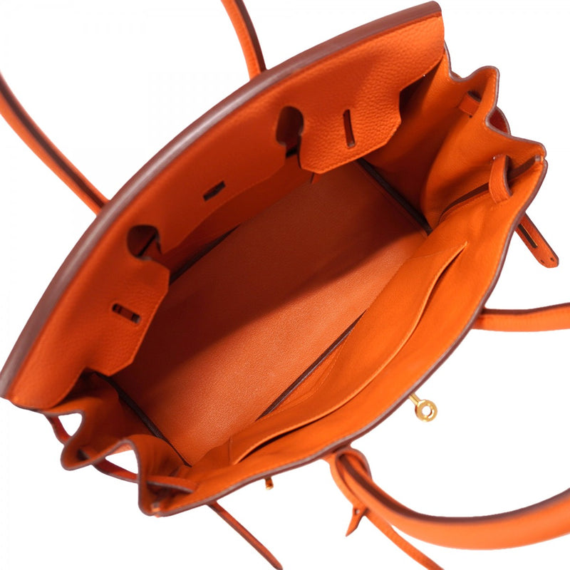 ★在庫処分★最終価格★SALE【6bb1873】エルメス ハンドバッグ バーキン30 トゴ オレンジ ゴールド金具 □R刻印【中古】レディース