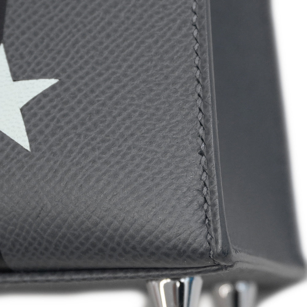 ★SALE【6bb1890-g】エルメス ハンドバッグ ケリー25 カザック エトワール ヴォーエプソン アルドワーズ/ブラック/ヴェールペパーミント シルバー金具 W刻印 2wayバッグ【中古】レディース