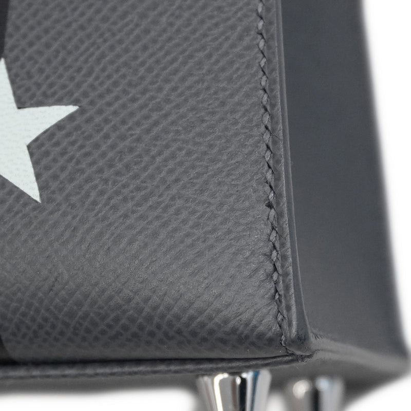 ★SALE【6bb1890-g】エルメス ハンドバッグ ケリー25 カザック エトワール ヴォーエプソン アルドワーズ/ブラック/ヴェールペパーミント シルバー金具 W刻印 2wayバッグ【中古】レディース