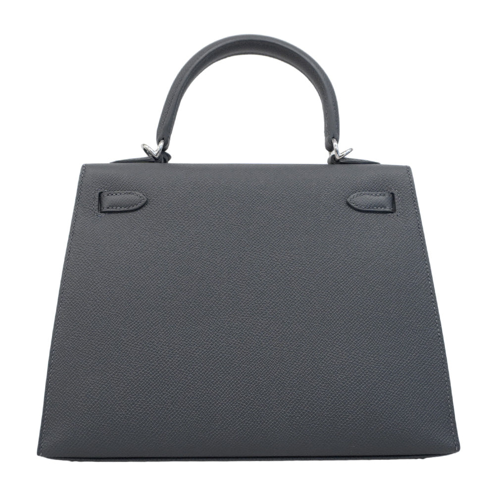 ★SALE【6bb1890-g】エルメス ハンドバッグ ケリー25 カザック エトワール ヴォーエプソン アルドワーズ/ブラック/ヴェールペパーミント シルバー金具 W刻印 2wayバッグ【中古】レディース