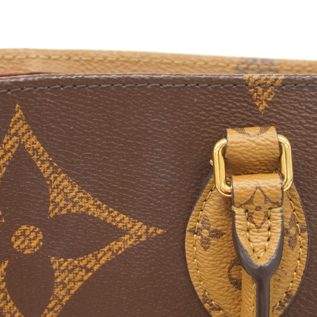 ★在庫処分★最終価格【6bb1918】ルイヴィトン トートバッグ モノグラム・ジャイアント リバース オンザゴーGM M45320 ブラウン 2wayバッグ【中古】レディース