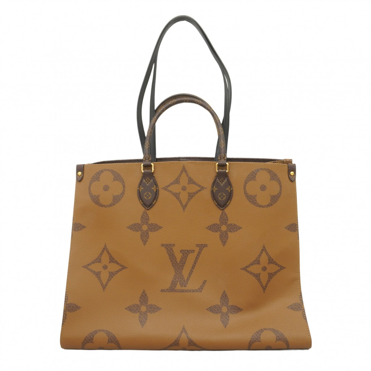 ★在庫処分★最終価格【6bb1918】ルイヴィトン トートバッグ モノグラム・ジャイアント リバース オンザゴーGM M45320 ブラウン 2wayバッグ【中古】レディース