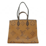 ★在庫処分★最終価格【6bb1918】ルイヴィトン トートバッグ モノグラム・ジャイアント リバース オンザゴーGM M45320 ブラウン 2wayバッグ【中古】レディース