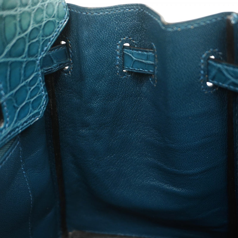 ★SALE【6bb1960-g】エルメス ハンドバッグ バーキン25 アリゲーターマット コルヴェール ゴールド金具 T刻印【中古】レディース