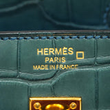 ★SALE【6bb1960-g】エルメス ハンドバッグ バーキン25 アリゲーターマット コルヴェール ゴールド金具 T刻印【中古】レディース