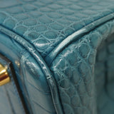 ★SALE【6bb1960-g】エルメス ハンドバッグ バーキン25 アリゲーターマット コルヴェール ゴールド金具 T刻印【中古】レディース