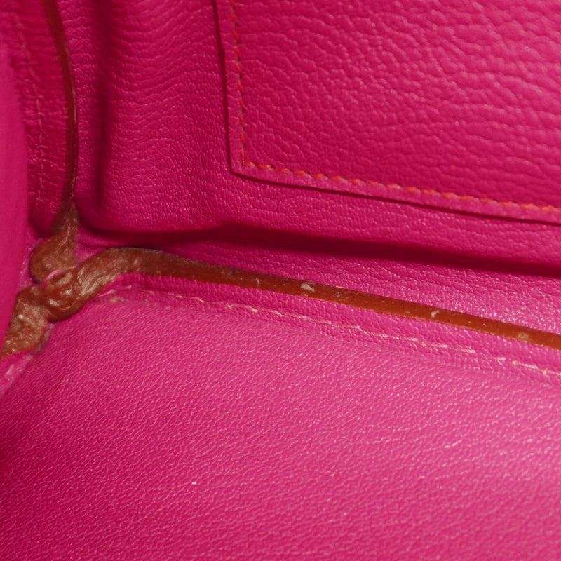 ★SALE【6bb1961-g】エルメス ハンドバッグ バーキン30ヴェルソ ポロサス フューシャピンク ローズショッキング シルバー金具 □M刻印【中古】レディース