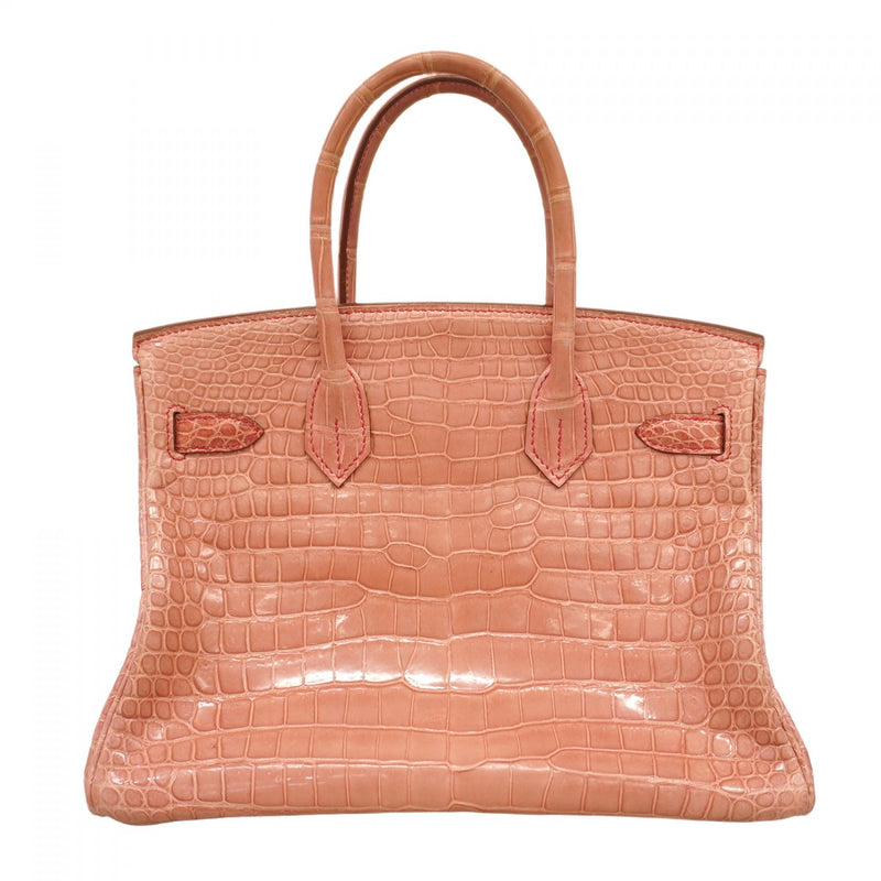 ★SALE【6bb1961-g】エルメス ハンドバッグ バーキン30ヴェルソ ポロサス フューシャピンク ローズショッキング シルバー金具 □M刻印【中古】レディース