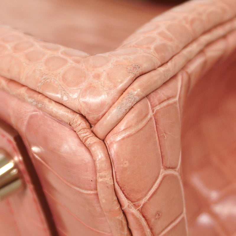 ★SALE【6bb1961-g】エルメス ハンドバッグ バーキン30ヴェルソ ポロサス フューシャピンク ローズショッキング シルバー金具 □M刻印【中古】レディース