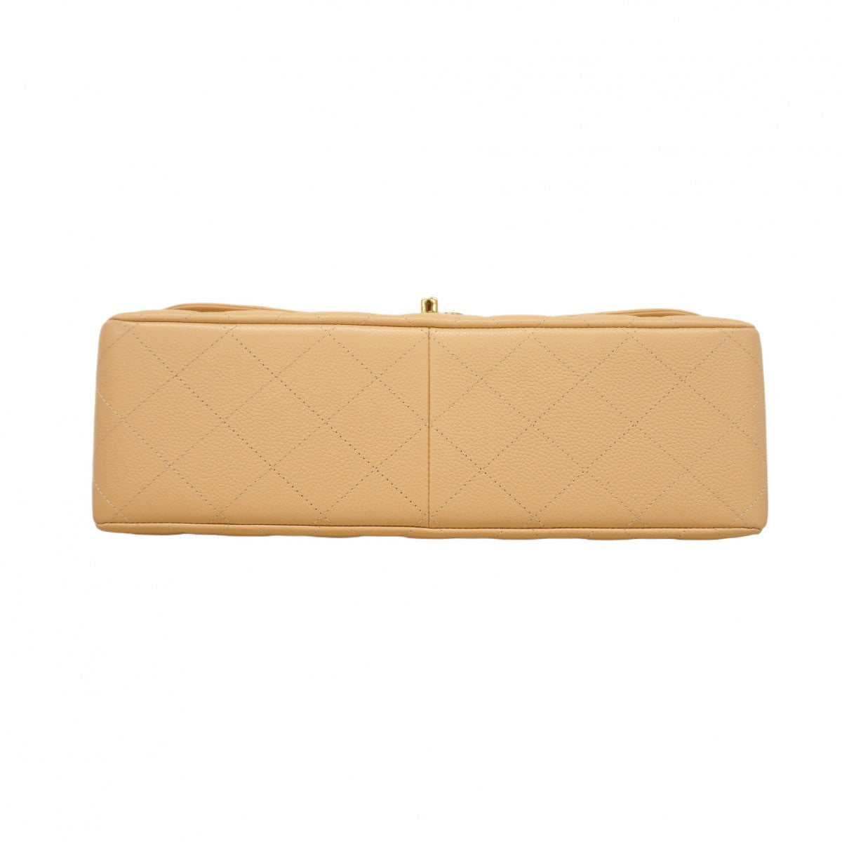 ★在庫処分★最終価格★SALE【6bb2026】シャネル ショルダーバッグ デカマトラッセ Wフラップ Wチェーン キャビアスキン ベージュ ゴールド金具【中古】レディース