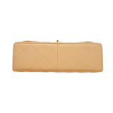 ★在庫処分★最終価格★SALE【6bb2026】シャネル ショルダーバッグ デカマトラッセ Wフラップ Wチェーン キャビアスキン ベージュ ゴールド金具【中古】レディース